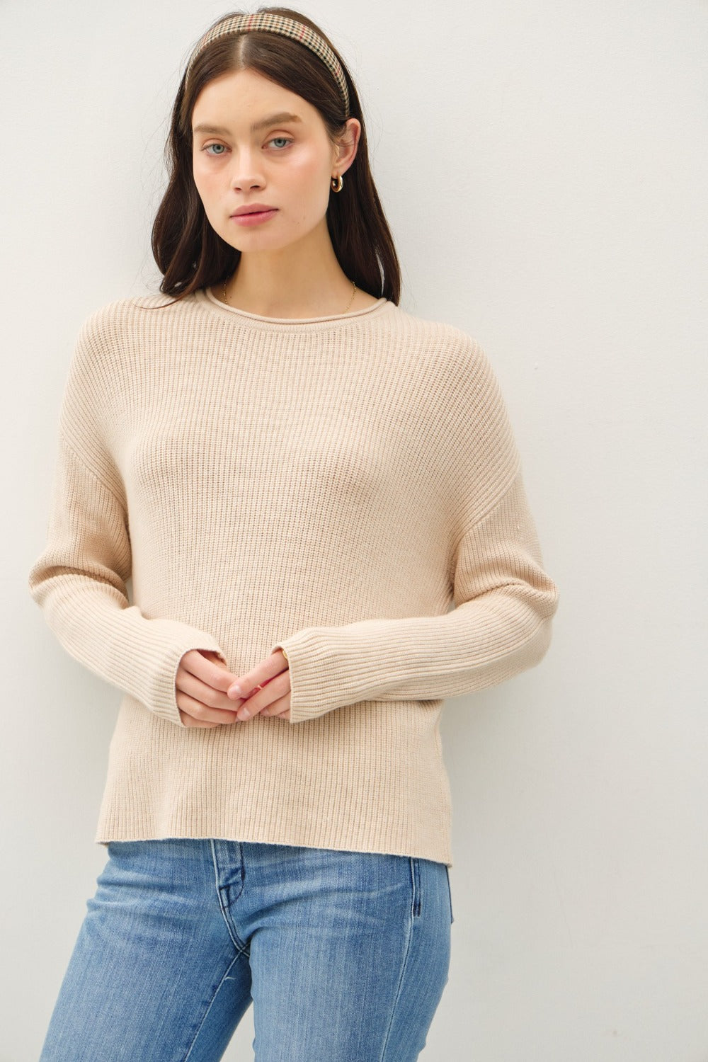 Be Cool Round Neck Long Sleeve Sweater