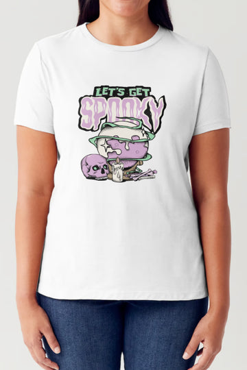 Simply Love Full Size LET'S GET SPOOKY Short Sleeve Tubular T-Shirt