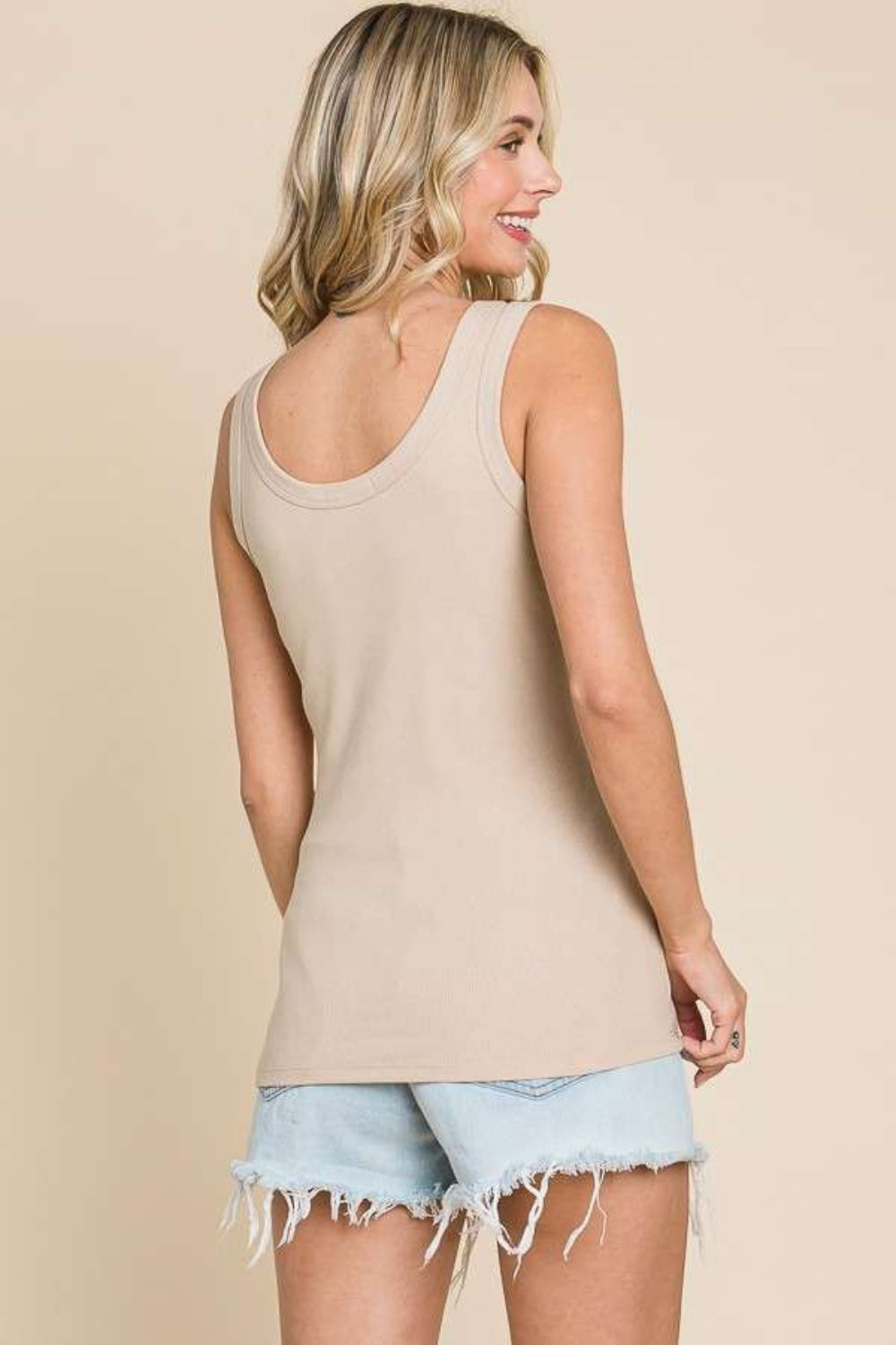 Culture Code Full Size Ribbed Scoop Neck Tank