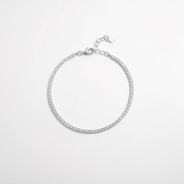 925 Sterling Silver Inlaid Zircon Bracelet