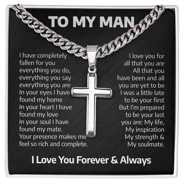 To My Man Cross Necklace (MM003)