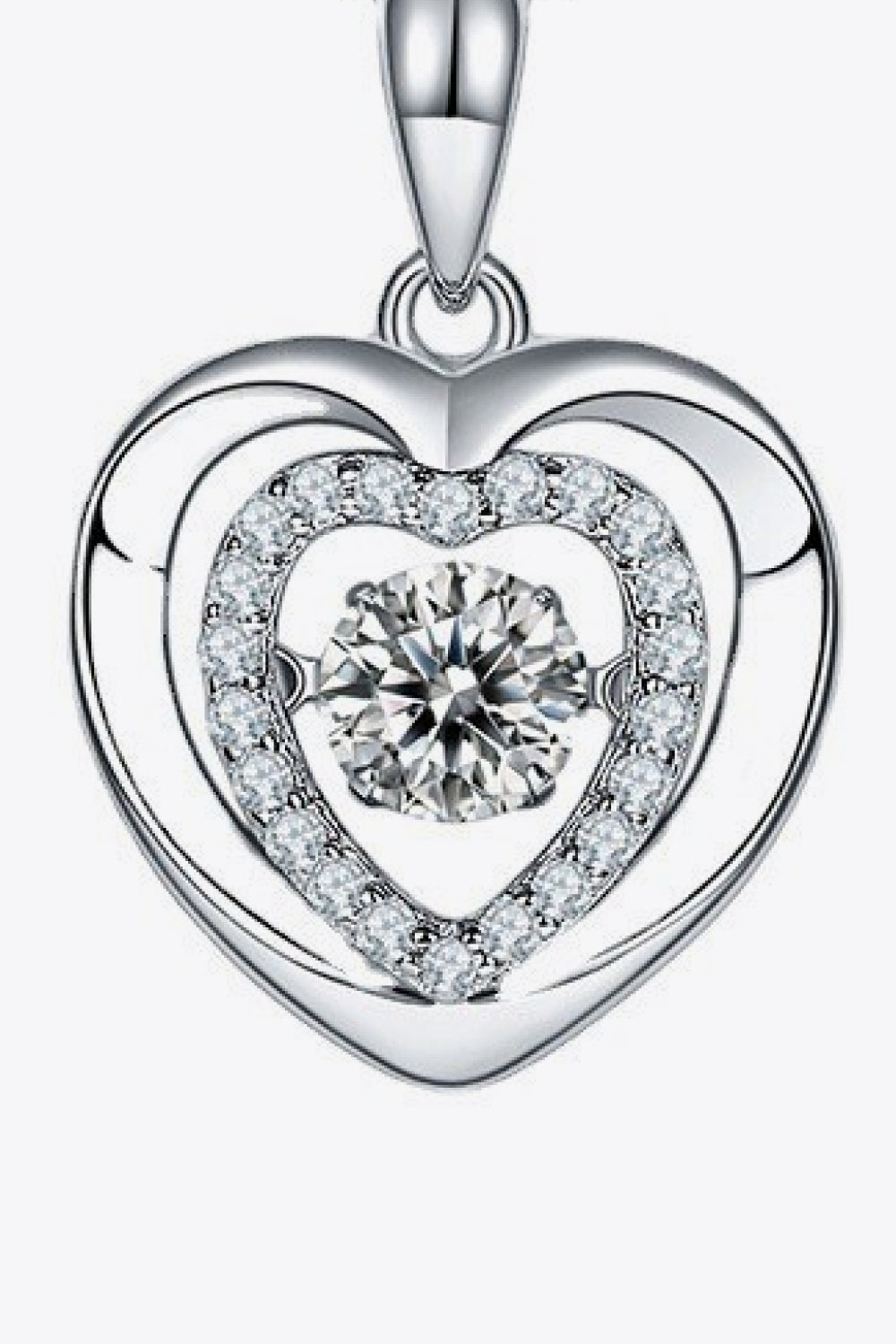 Moissanite Heart Pendant Necklace