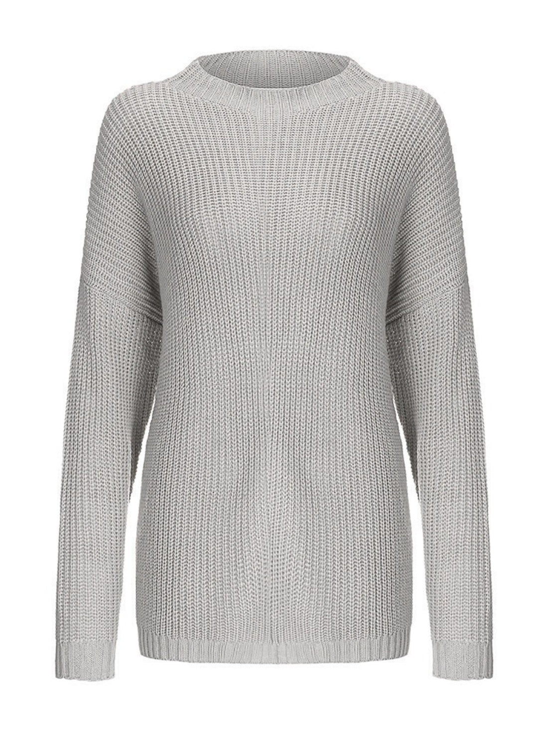 Round Neck Drop Shoulder Sweater